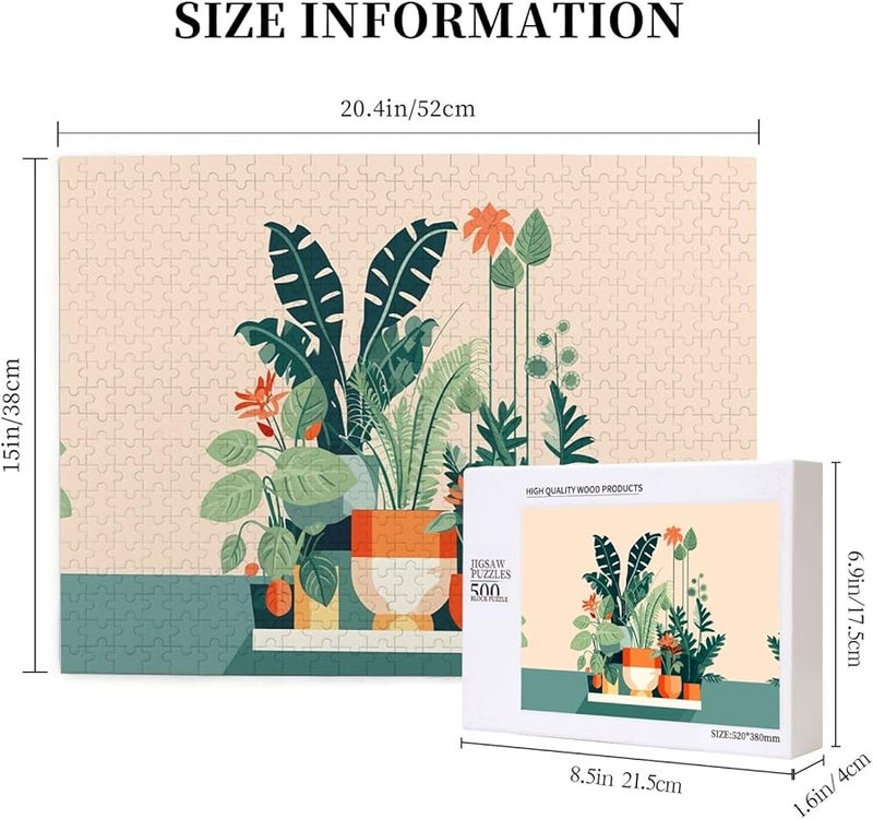 لغز بانوراما نبات أخضر كارتون فايا 500 قطعة لتزيين المنزل للكبار - Image 4